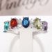 Cao Shi's ins style bracelet is a minimalist geometric colored zircon ring for women's fashion colored diamond earrings_ipsvogv.com