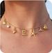 Beauty Fishtail Pearl A-Z Letter Necklace Gold Starfish Conch Conch Choker Charm Summer Seashells Beach Starfish Surfer Hand jewelry girl gift_ipsvogv.com