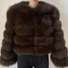Women's Clothing fur coat fox fur patchwork winter thick warm long sleeve short fur coat_ipsvogv.com