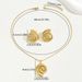 Feng women's necklace earring set, personalized rotating thread, niche design, collarbone chain set_ipsvogv.com