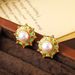 Freshwater pearl earrings for women with a high-end feel, light luxury, colorful flower ethnic style earrings, summer_ipsvogv.com