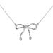 Sterling Silver Ribbon Bow Necklace Women, Niche High-End Clavicle Chain, Mori Style Korean Version, Elegant Lady Neck_ipsvogv.com