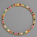Zircon style colorful Cuban chain men's trendy hip hop necklace personality jewelry_ipsvogv.com