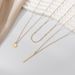 Fashionable And Personalized Gold Round Rectangular Pendant With A 3-piece Set Of Necklace Accessories_ipsvogv.com