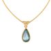 Meichen French Transparent Green Water Droplets Blue Ocean Collar Chain Fashionable And Personalized Titanium Steel Gold_ipsvogv.com