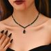 Diamond Drop Pendant Necklace - Elegant & Simple Jewelry For Halloween & Bridal Accessories_ipsvogv.com