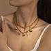 temperament gold stainless steel shell necklace does not fade female ins high end simple versatile jewelry_ipsvogv.com