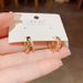 Women's Jewelry Temperament Fashion Double Layer Hollow Zircon Hoop Ear Buckle Exquisite Small Versatile Design Earrings_ipsvogv.com
