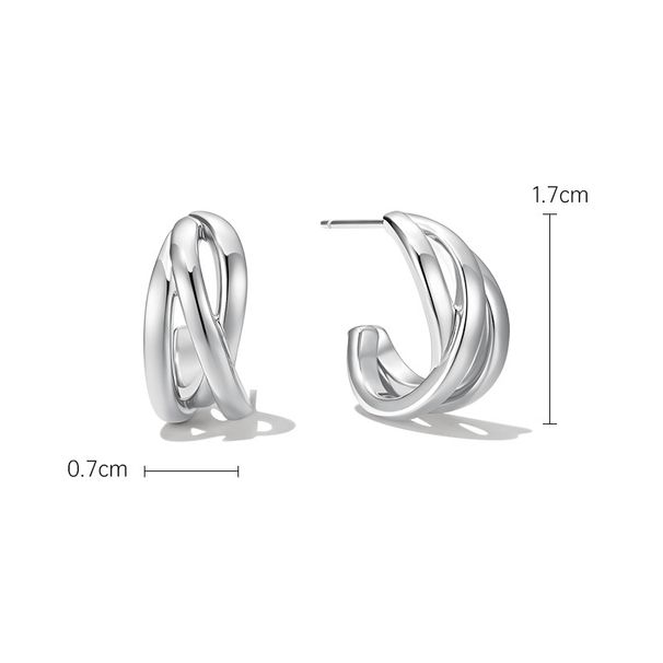 Women's Jewelry Niche Design High End Light Luxury Plain Earrings Gold Plated 925 Silver Earrings_ipsvogv.com