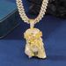 Personalized religious belief diamond pendant street all match alloy Cuban chain set niche hip hop pendant necklace_ipsvogv.com