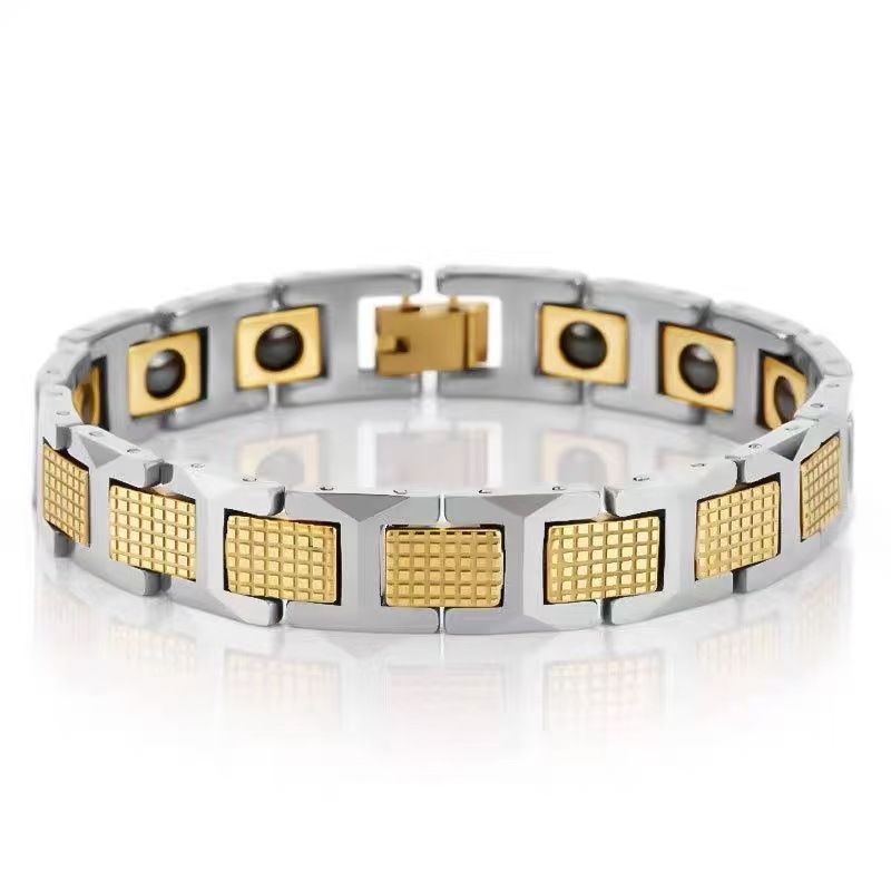 Tungsten Steel Trendy Jewelry Fashion Simple Men's Bracelet_ipsvogv.com
