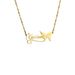 【Private】DIY Stainless Steel Ribbon Butterfly Electroplated Gold Couple English Letter Necklace_ipsvogv.com