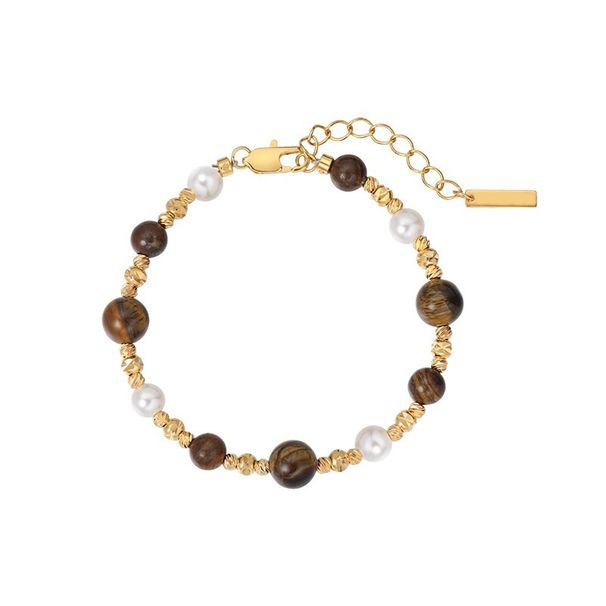 Women's Jewelry Retro Natural Tiger Eye Pearl Necklace Light Luxury High End Design Fashion Personality Clavicle Chain_ipsvogv.com