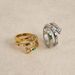 Unisex INS Retro Style Real Gold Electroplated Colored Zircon Heart Arrow Ring_ipsvogv.com