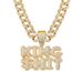 New Product Full Diamond Double Row Stereoscopic Letter Pendant Personalized Hip Hop Trendy Street Dance Cuban Necklace_ipsvogv.com