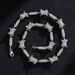 INS style wire chain personality Cuban chain 3D front and back full diamond jewelry necklace men and women hip hop accessories_ipsvogv.com