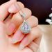 Women's Jewelry Large Carat Super Flash Water Drop Pear Shaped D Grade Moissanite Pendant 3 5 Carat Moissanite Necklace_ipsvogv.com