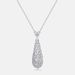 new Water Drop Simple Necklace S925 Silver Hollow Full Inlaid White Zirconium Clavicle Chain Fashion Light Luxury Noble_ipsvogv.com