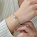 Sterling Silver Platinum Plated Bracelet D Color Moissanite Half Bracelet Round Bag Simple Atmospheric Female Gift_ipsvogv.com