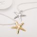 N11944 Design Beach Starfish Pendant Necklace for Women ZA Summer New Irregular Alloy Collar Chain_ipsvogv.com