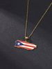 Venezuela/Dominican Republic/Paraguay South America map necklace stainless steel pendant accessories_ipsvogv.com