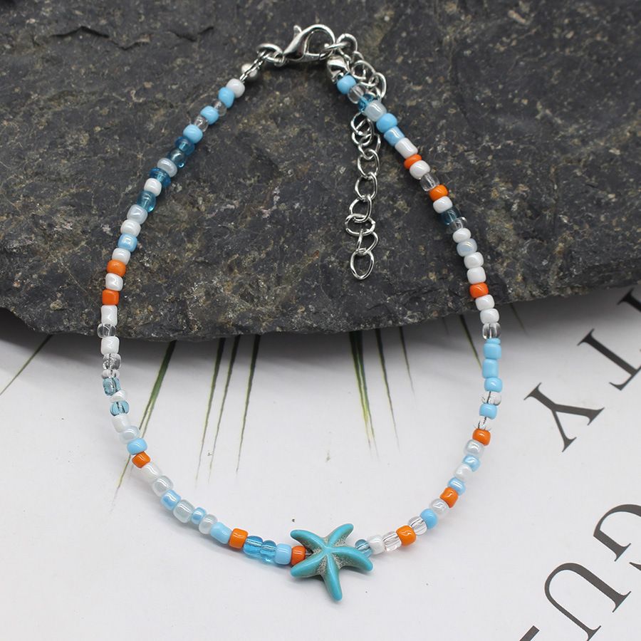 Ocean Bead Bracelet, Handmade By Women, Niche Design, Simple Beach Vacation, Starfish Bracelet_ipsvogv.com