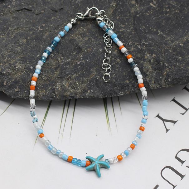 Ocean Bead Bracelet, Handmade By Women, Niche Design, Simple Beach Vacation, Starfish Bracelet_ipsvogv.com