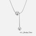 S Silver Ball Bing Round Snake Bone Women's Ins Summer Light Luxury Style Transfer Bead Necklace Clavicle Chain_ipsvogv.com