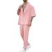 Men's Fashion Shirts And Casual Pants Two-piece Set Hot-selling Men's Clothing New Fit Trendy Solid Color Men's Fashion Suit_ipsvogv.com