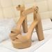 Women's Shoes thick heel super thin high heels sexy nightclub women's shoes waterproof platform open toe belt buckle sandals_ipsvogv.com