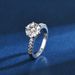New Six Claw Diamond Ring 2 Carats Moissanite Ring Princess Luxury Wedding Female Ring_ipsvogv.com