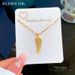Titanium Steel 【 】 Light Luxury One Leaf Wealthy Micro Inlaid Real Gold Necklace For Women, Ins Internet Celebrity 【 】 Women,_ipsvogv.com