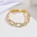 Unisex Hot Sale Fashion Star Bracelet Full Of Diamonds Shining Square Gold Two Tone Women's Jewelry_ipsvogv.com