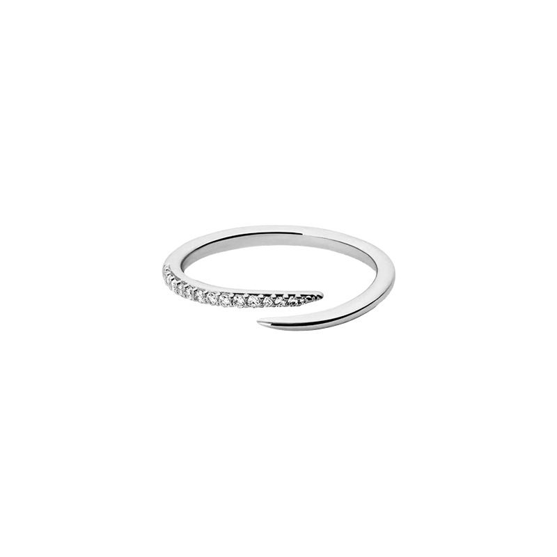 Women's Jewelry Inlaid 5A Zircon Claw Ring Ring Light Luxury High End Fashion Design Versatile Daily Open Ring_ipsvogv.com
