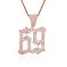 Rap Singer 69's Hip Hop Necklace With Micro Inlaid Zircon Gold Plated Digital Pendant_ipsvogv.com