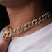 Clavicle chain jewelry full diamond alloy 15mm Cuban necklace hip hop jewelry summer versatile necklace_ipsvogv.com