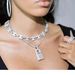 Women's Jewelry Hip Hop Jewelry Personality Full Diamond Lock Pendant Necklace Punk Mix And Match Box Chain Necklace_ipsvogv.com