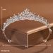 Wedding crown new style headband main wedding crown Korean style high end atmosphere necklace three piece female bride headdress_ipsvogv.com