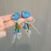 Women’s Jewelry Set Fashion Silver Needle Sea Salt Orange Love Blue Beaded Earrings New Crystal Flower Tassel Earrings Earrings Bowknot Women_ipsvogv.com