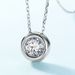 hot Collection Of Dazzling 1ct Moissanite Simple Necklace Female S925 Silver Package Inlaid With Colored Gemstone Clavicle Chain Fashion_ipsvogv.com