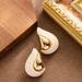 Fashionable And Exquisite Striped Teardrop Shaped For Women With A Sense Of Light Luxury, Niche Personality, Silver_ipsvogv.com