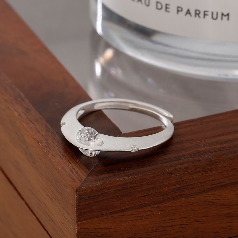 【 Store Hot Sale 】 Surrounding Planet Zircon Matte Plain Ring, Women's Cold Style, Niche Design, High-end Feeling,_ipsvogv.com
