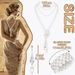 Fashion Three Piece Long Necklace Earrings High-end Pearl Bracelet Elegant Temperament Set_ipsvogv.com