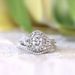 artistic Temperament Inlaid Egg Shaped Zircon Set, Silver Plated Ring, Hand Jewelry Ring Set_ipsvogv.com