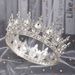 High End Luxury Crystal Bridal Headdress Alloy Large Round Crown Wedding Hair Accessories Banquet Hair Crown_ipsvogv.com