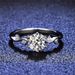 S Pure Silver Mosang Stone Six Claw Ring New Simple, Small, and High end Style_ipsvogv.com