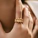 Color preserving ring stacking design fashion geometric irregular texture wave ring female special shaped personality creative ring_ipsvogv.com
