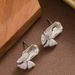 Exquisite Fashionable Zircon Bow With Diamond Inlay, Feminine Temperament, Simple And High-end Silver Needle Earrings_ipsvogv.com