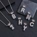 New Crown Button Droplet with Advanced English Letter Hip Hop Necklace Pendant_ipsvogv.com