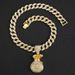 Niche Chinese Style Money Bag USD $symbol Pendant Street Hip-hop Full Diamond Personalized Cuban Chain Jewelry_ipsvogv.com